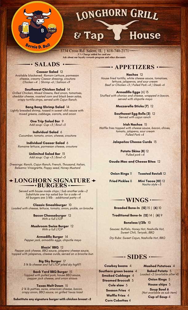Food menu page 1