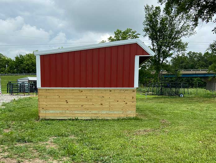 Amish-built livestock shelters